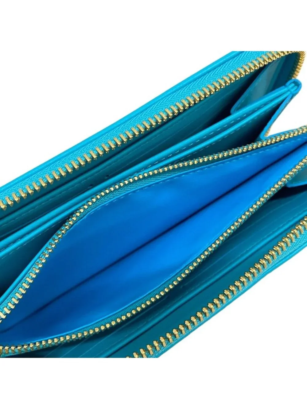 Louis Vuitton Wallet Cousin Zippy Turquoise Leather